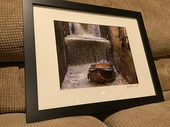 Drama in Lock 69 framed print