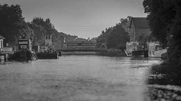 Approaching the Lift Bridge